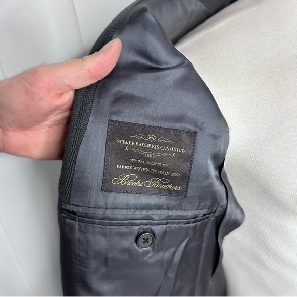 Brooks Brothers 1818 Regent Vitale Barberis Canonico Herringbone Blazer/Jacket - Picture 5 of 12